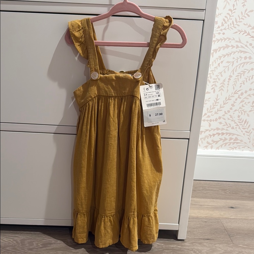 Zara Toddler Girls Ruffle Strap Dress